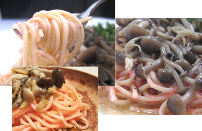 タラコとあさりとシメジのスパゲッティセット